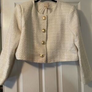 H&M Cream Blazer with Gold Buttons